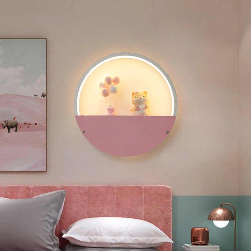 1 Éclairage mural de style cercle léger de style moderne pour chambre à coucher