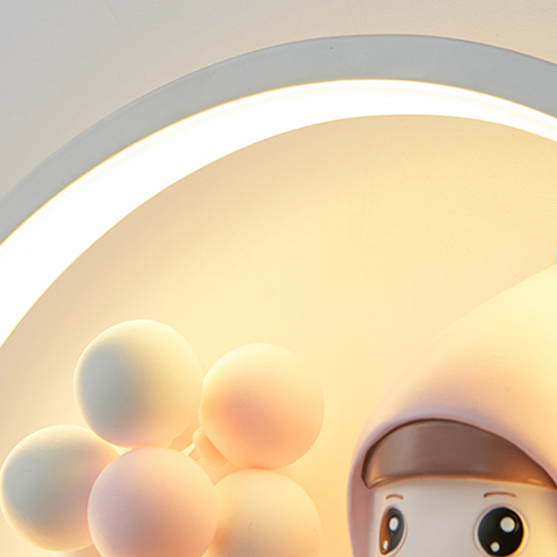 1 illuminazione da parete in metallo moderno per la parete del cerchio leggero per camera da letto