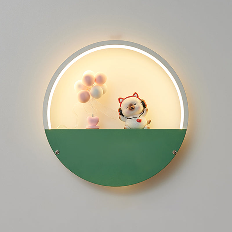 1 Éclairage mural de style cercle léger de style moderne pour chambre à coucher