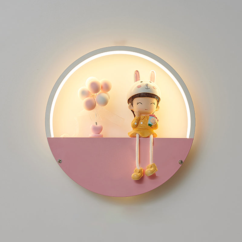 1 Éclairage mural de style cercle léger de style moderne pour chambre à coucher