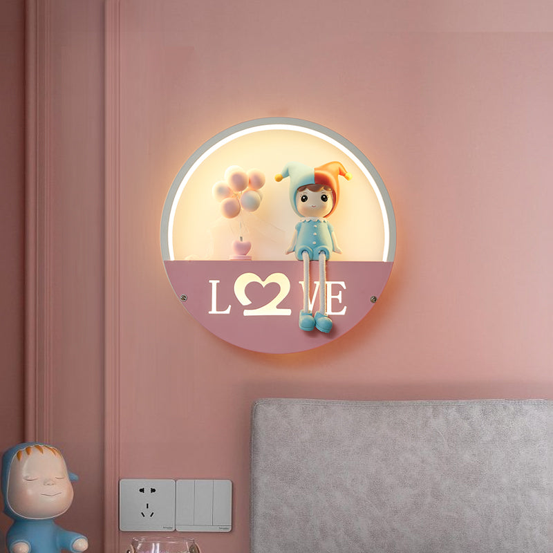 1 Éclairage mural de style cercle léger de style moderne pour chambre à coucher