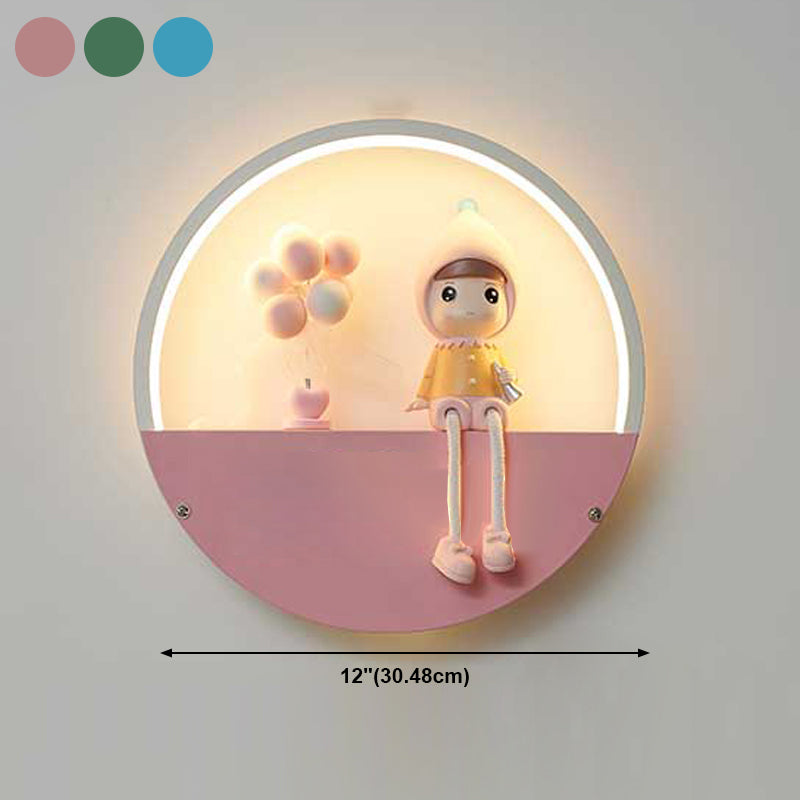 1 Éclairage mural de style cercle léger de style moderne pour chambre à coucher