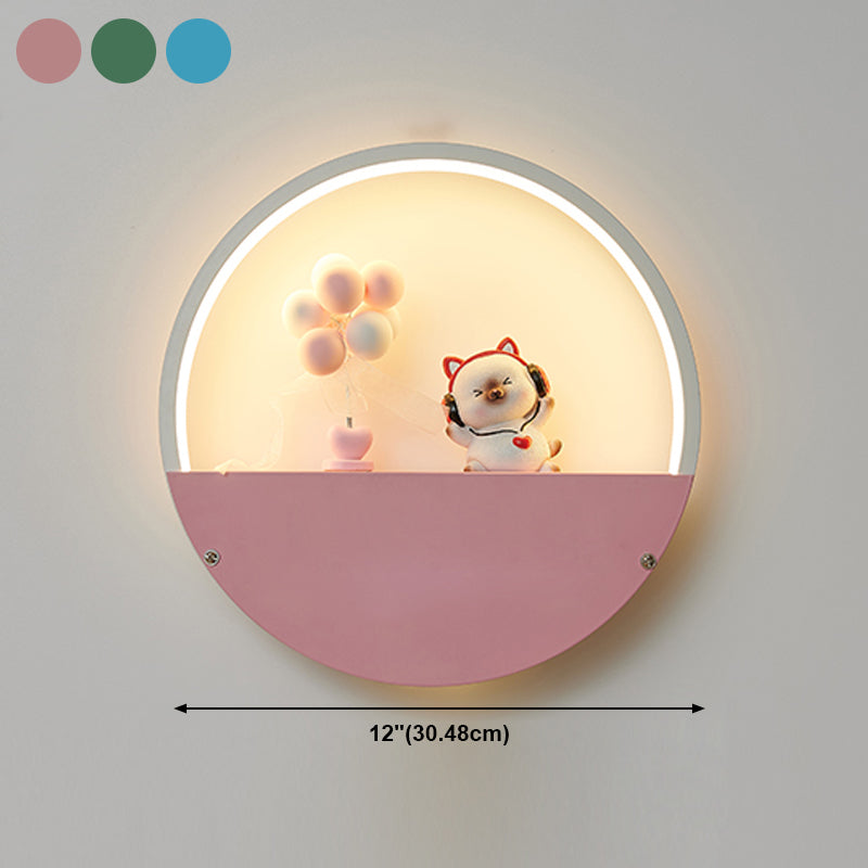 1 Éclairage mural de style cercle léger de style moderne pour chambre à coucher