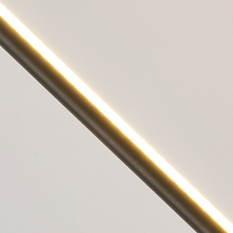 Modern Style Linear Wall Light Metal 1-Light Wall Mount Light in Black