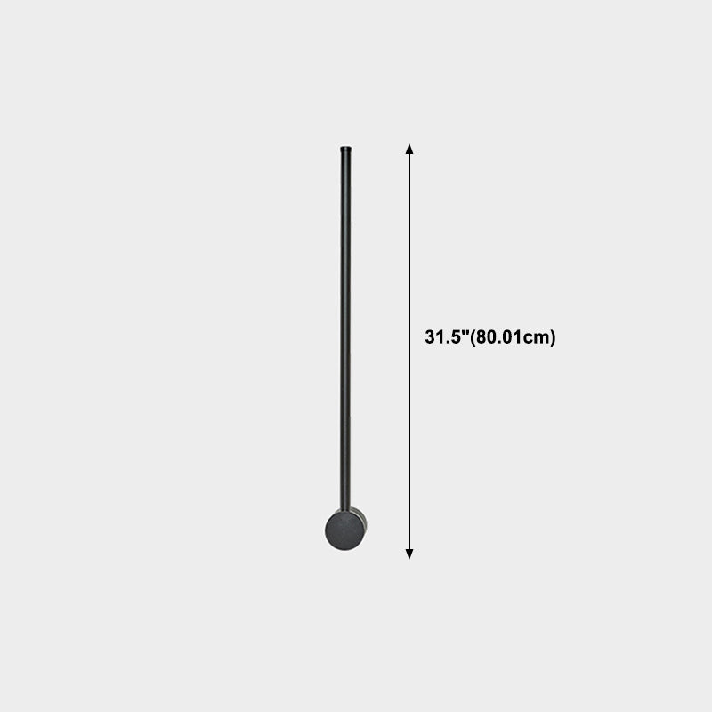 Modern Style Linear Wall Light Metal 1-Light Wall Mount Light in Black