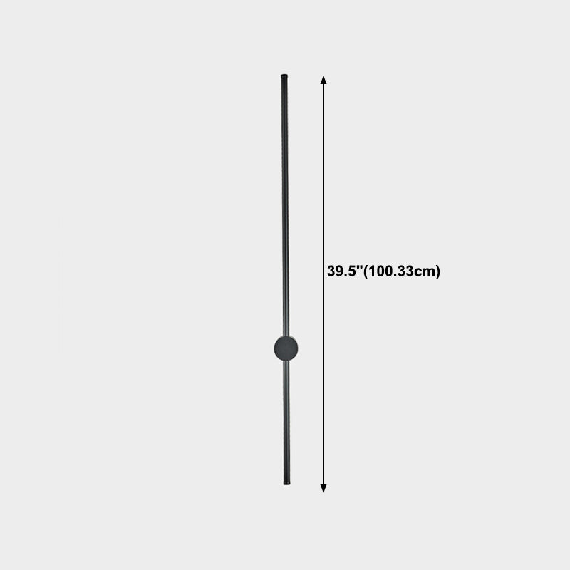 Modern Style Linear Wall Light Metal 1-Light Wall Mount Light in Black