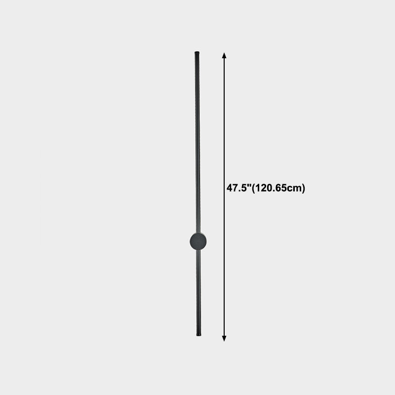 Modern Style Linear Wall Light Metal 1-Light Wall Mount Light in Black