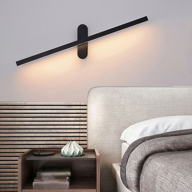 Modern Metal Wall Light Straight Rotatable 1 Light Wall Sconce for Bedroom