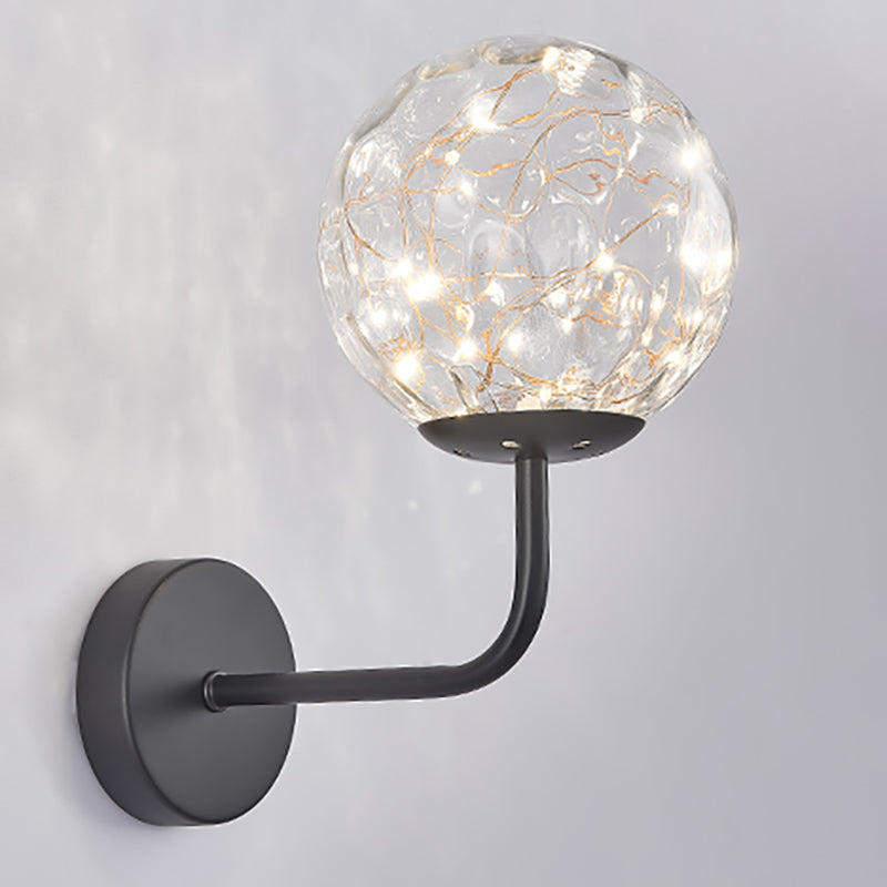 Nórdica Vidry Wall Light Globe Gypsophila 1 Light Wall Donce para dormitorio