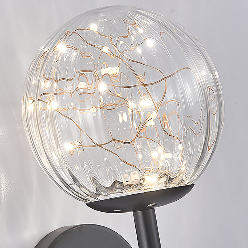 Nórdica Vidry Wall Light Globe Gypsophila 1 Light Wall Donce para dormitorio