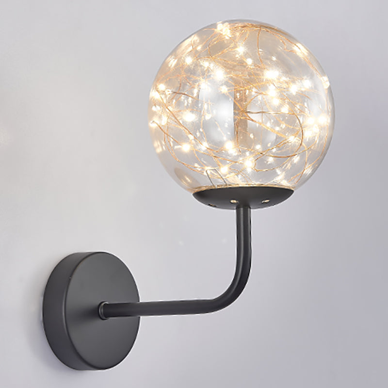 Nórdica Vidry Wall Light Globe Gypsophila 1 Light Wall Donce para dormitorio