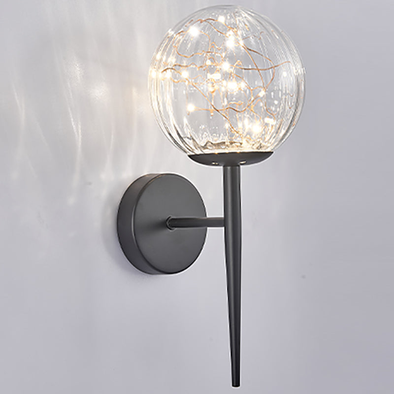 Nórdica Vidry Wall Light Globe Gypsophila 1 Light Wall Donce para dormitorio
