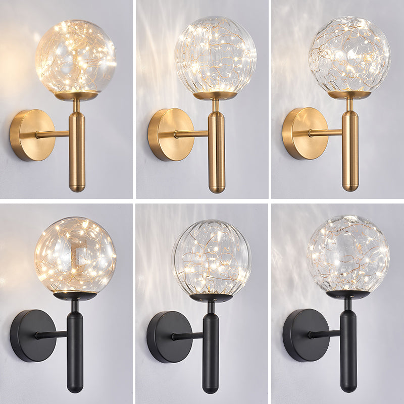Nórdica Vidry Wall Light Globe Gypsophila 1 Light Wall Donce para dormitorio