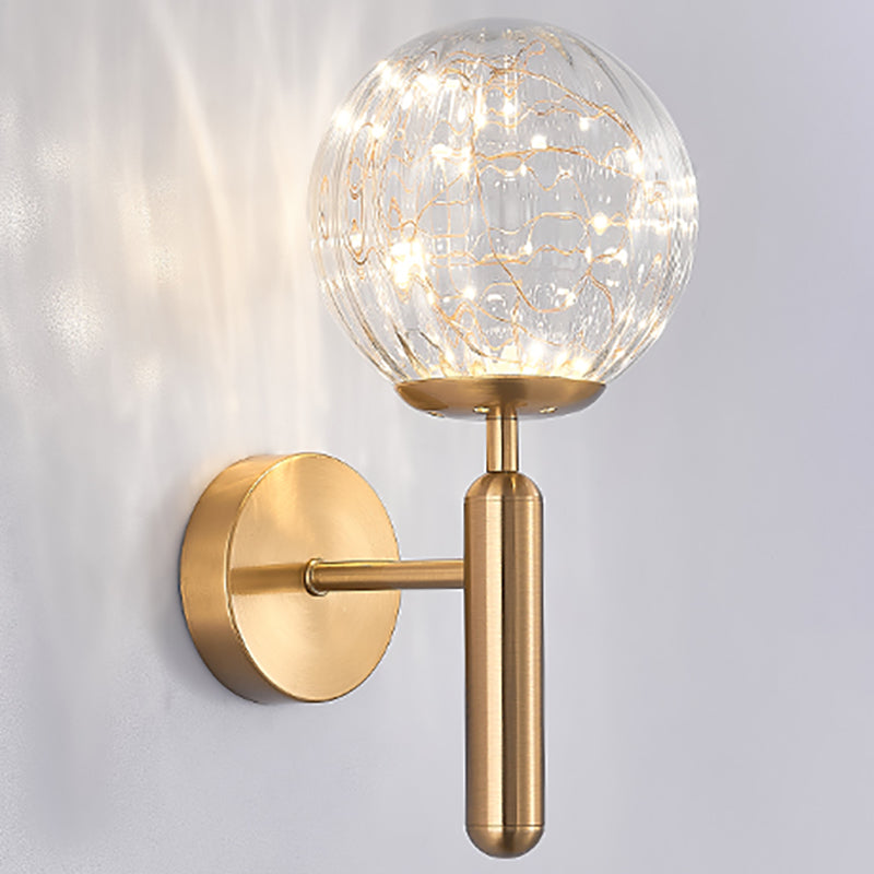 Nórdica Vidry Wall Light Globe Gypsophila 1 Light Wall Donce para dormitorio