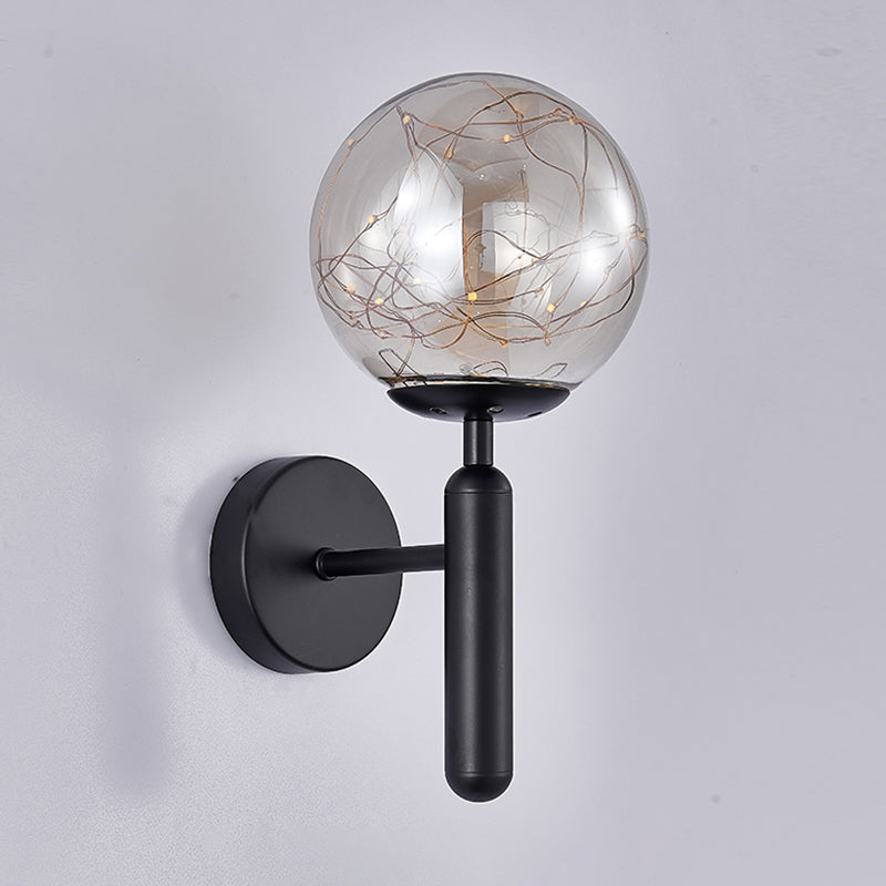 Nórdica Vidry Wall Light Globe Gypsophila 1 Light Wall Donce para dormitorio