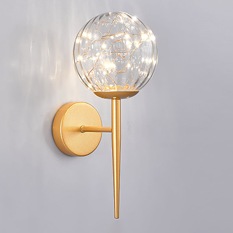Nórdica Vidry Wall Light Globe Gypsophila 1 Light Wall Donce para dormitorio