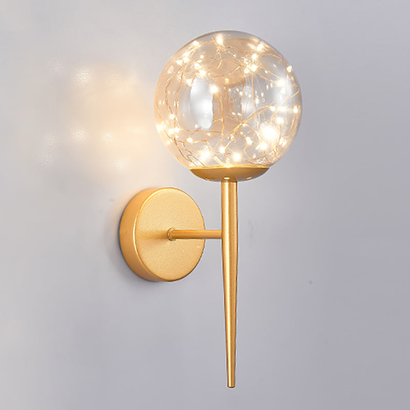 Nórdica Vidry Wall Light Globe Gypsophila 1 Light Wall Donce para dormitorio