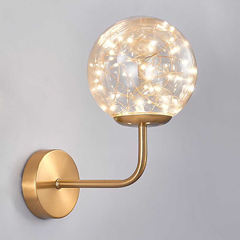 Nórdica Vidry Wall Light Globe Gypsophila 1 Light Wall Donce para dormitorio
