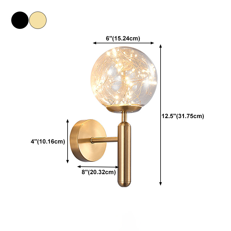 Nórdica Vidry Wall Light Globe Gypsophila 1 Light Wall Donce para dormitorio