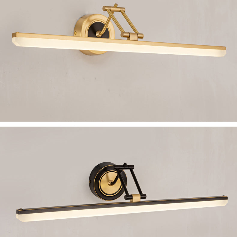 Linear Shape Metal Mirror Wall Light Modern 1-Light Mirror Wall Mounted Light