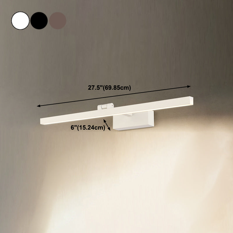 Metal Linear Shape Mirror Wall Light Modern Style 1 Light Mirror Wall Mounted Light