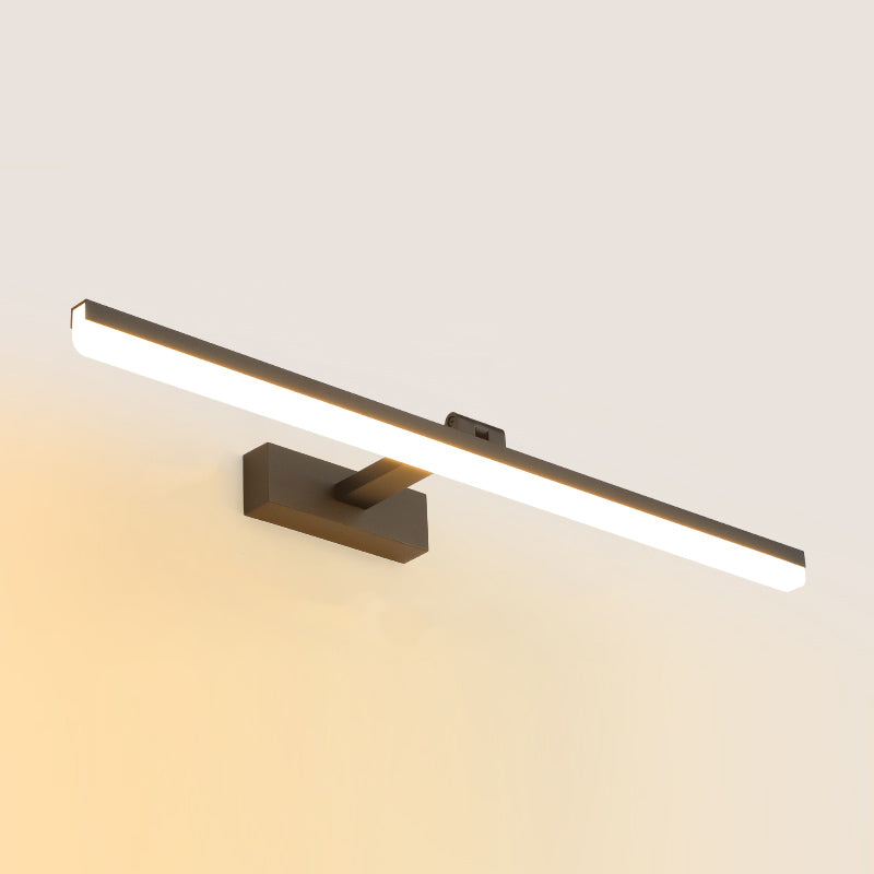 Metal Linear Shape Mirror Wall Light Modern Style 1 Light Mirror Wall Mount Light