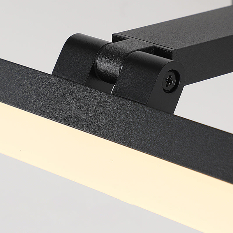 Metal Linear Shape Mirror Wall Light Modern Style 1 Light Mirror Wall Mount Light