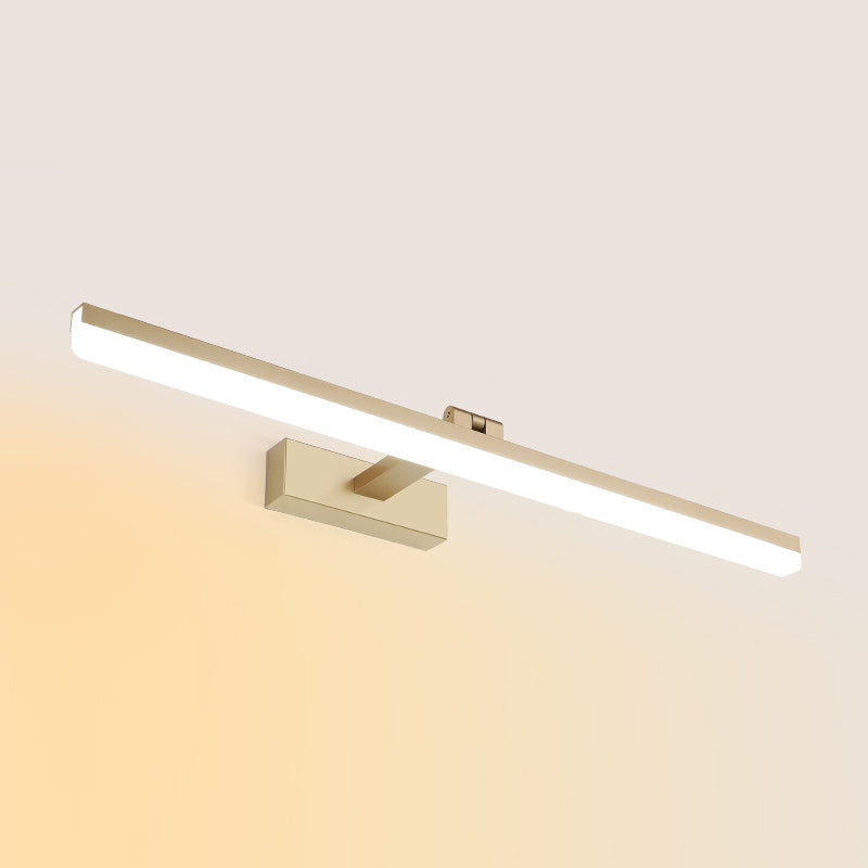 Metal Linear Shape Mirror Wall Light Modern Style 1 Light Mirror Wall Mount Light