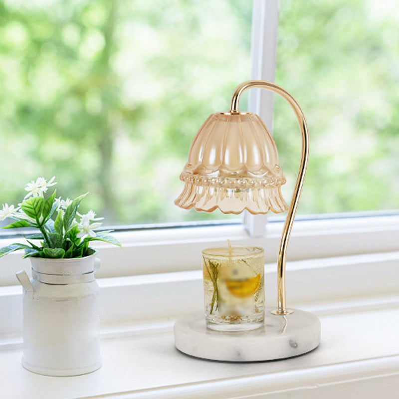 1 Light Bell Table Lighting Modern Style Glass Table Lighting for Bedroom