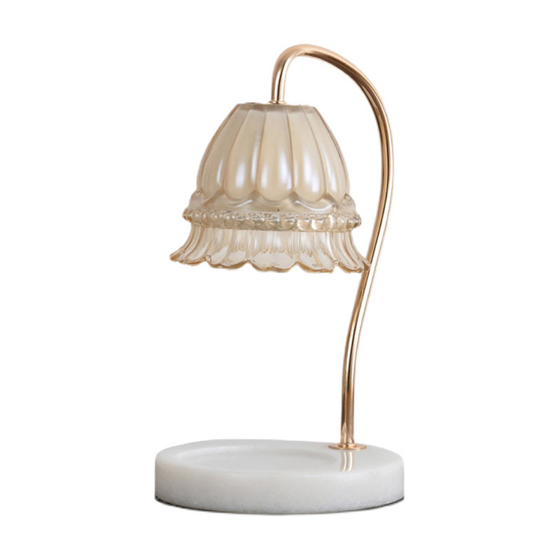 1 Light Bell Table Lighting Modern Style Glass Table Lighting for Bedroom