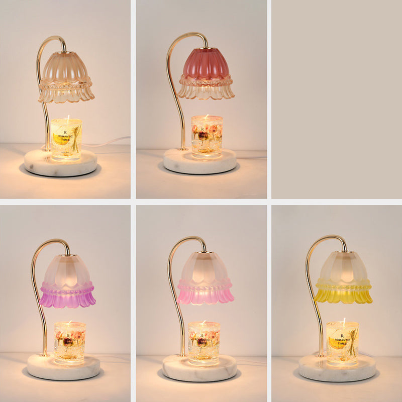 1 Light Bell Table Lighting Modern Style Glass Table Lighting for Bedroom