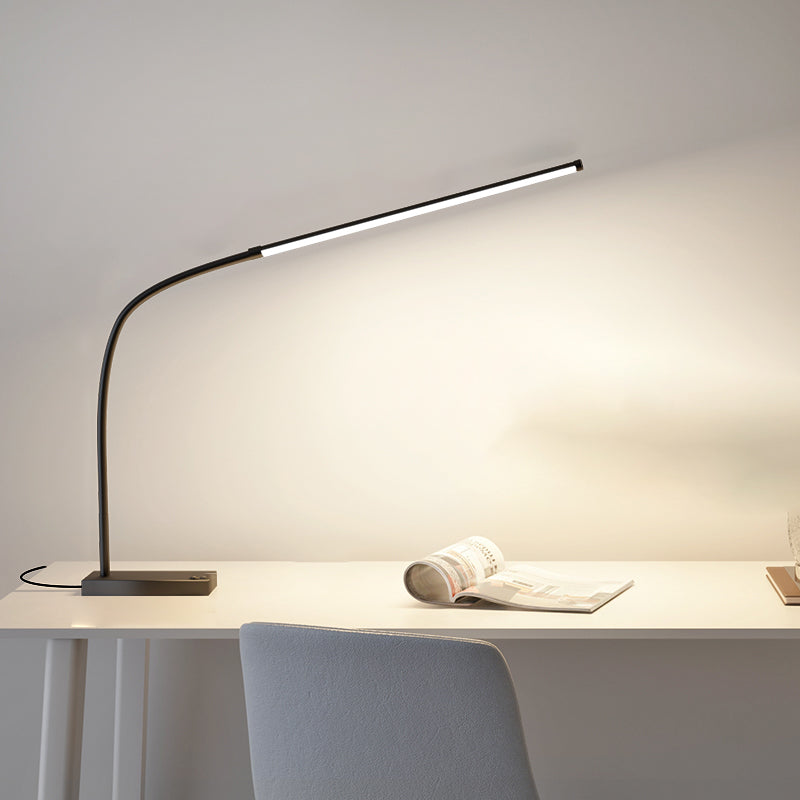 1 Leichte lineare Tischbeleuchtung moderner Metalltischlicht für Schlafzimmer