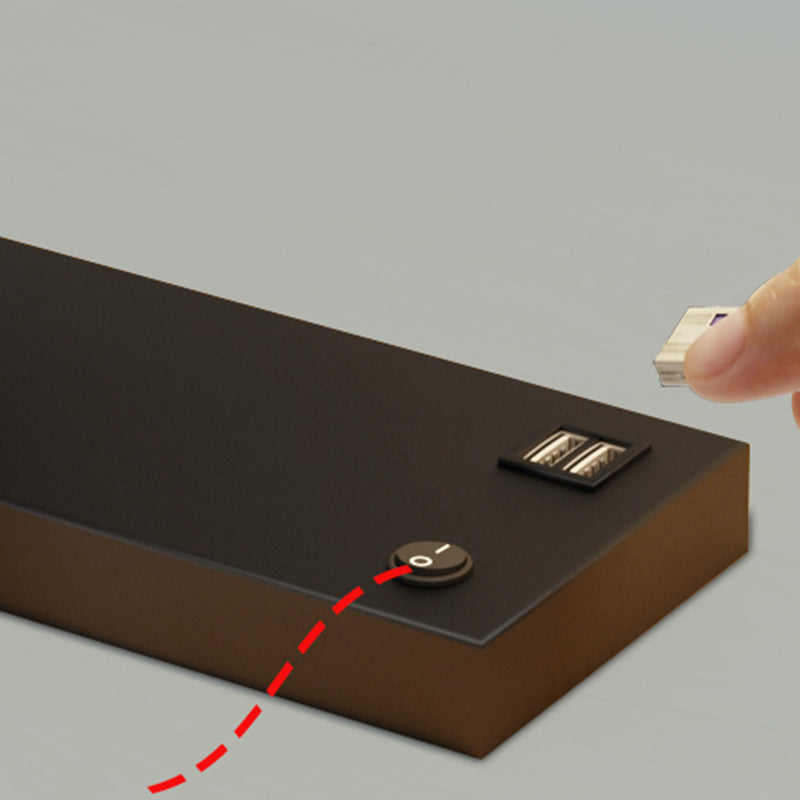 1 Light Linear Table Lighting Modern Style Metal Table Light for Bedroom