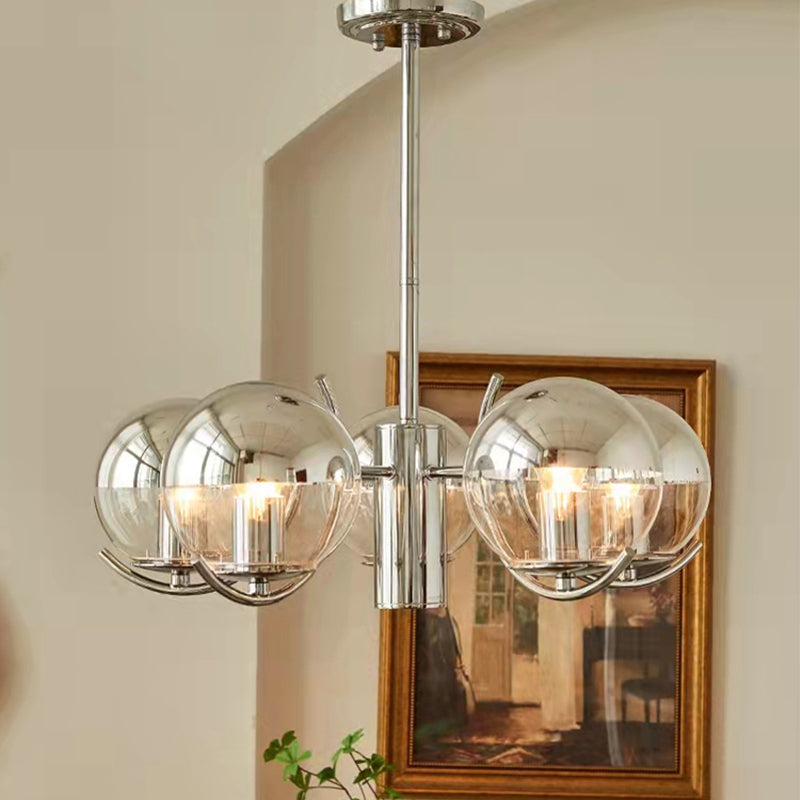 Modern Style Chandelier Household Glass Hanging Light for Sitting Room