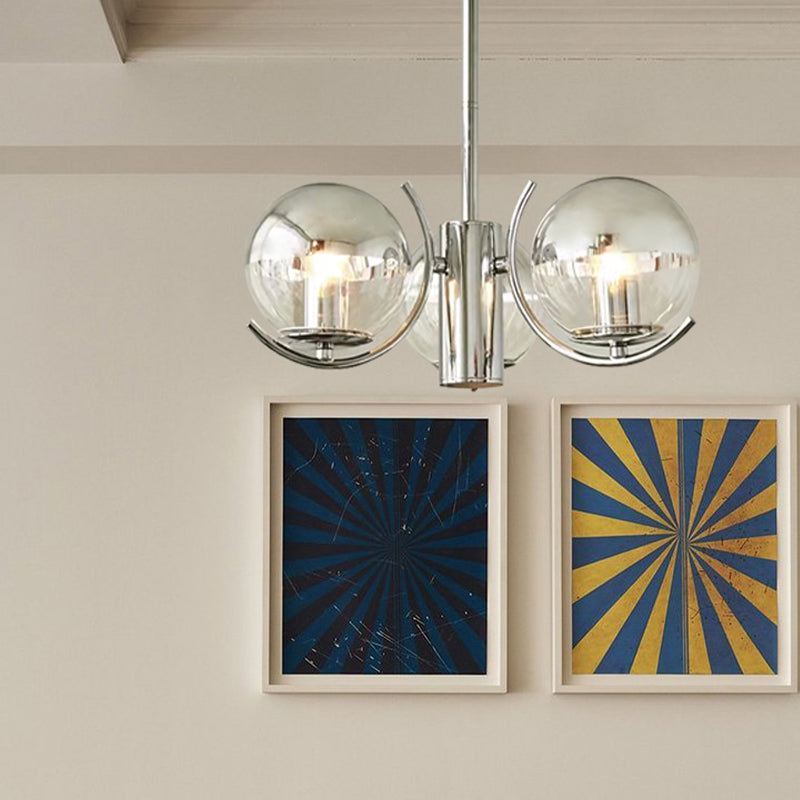 Modern Style Chandelier Household Glass Hanging Light for Sitting Room