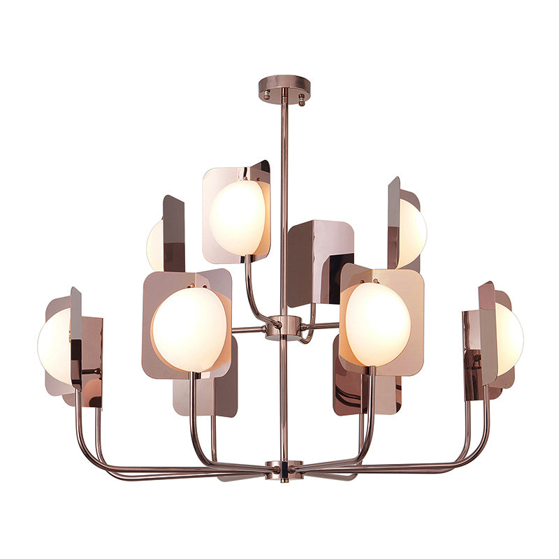 Postmodern Style Chandelier Light Metal Acrylic Pendant Light for Living Room