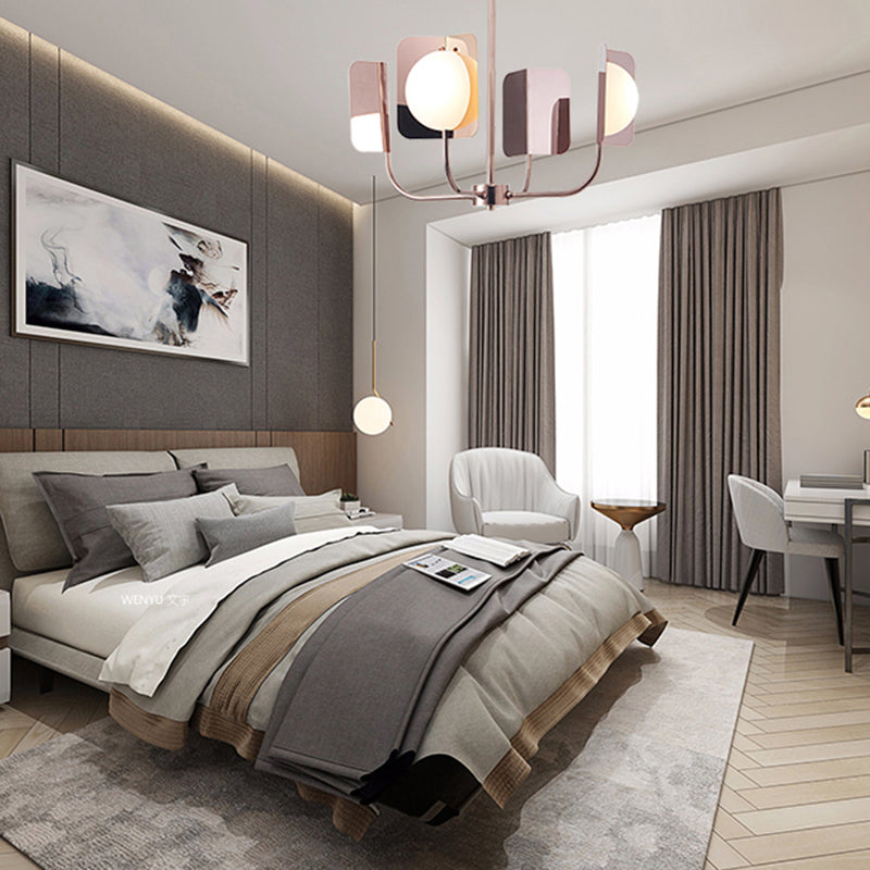 Postmodern Style Chandelier Light Metal Acrylic Pendant Light for Living Room