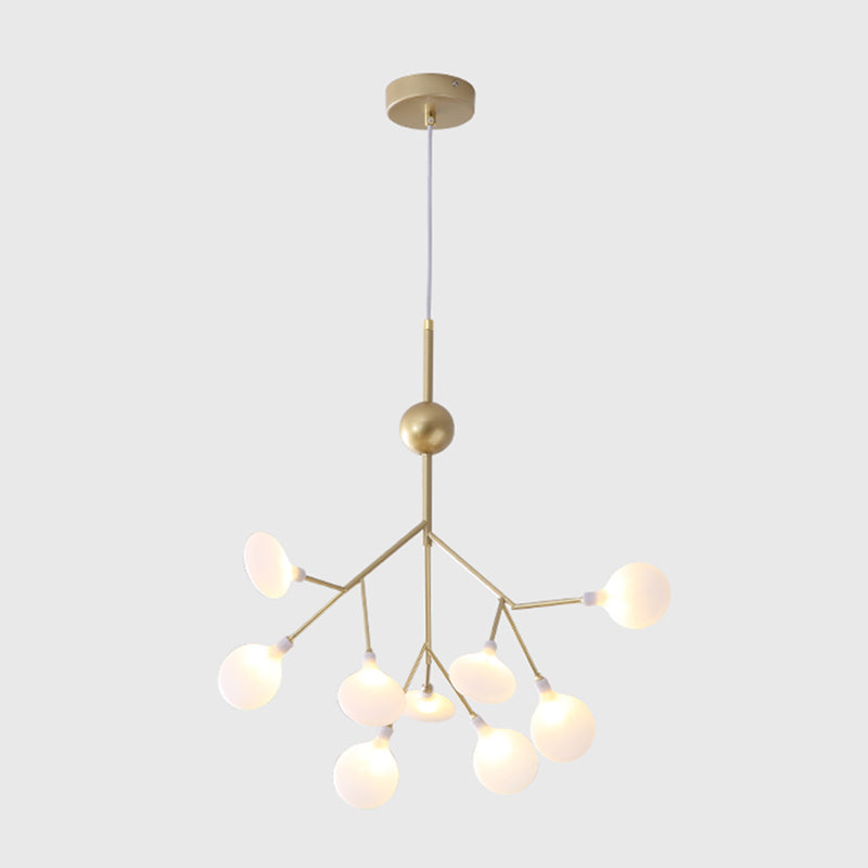 Unique Shape Hanging Chandelier Modern Style Metal Multi Light Hanging Lamp for Bedroom