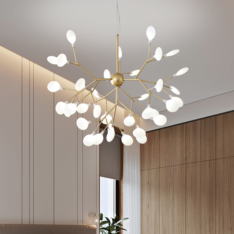 Unique Shape Hanging Chandelier Modern Style Metal Multi Light Hanging Lamp for Bedroom