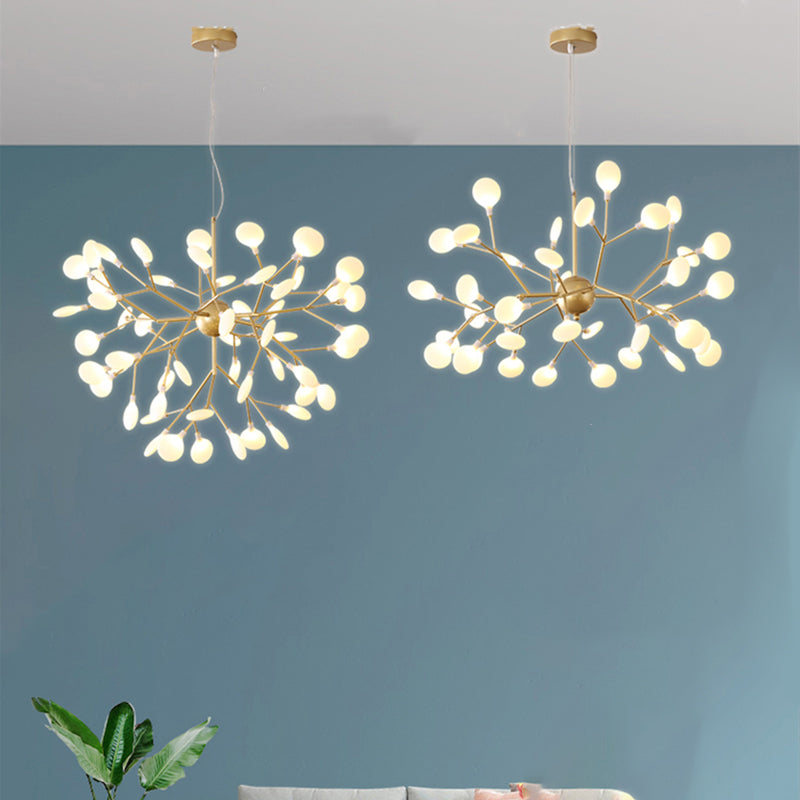 Unique Shape Hanging Chandelier Modern Style Metal Multi Light Hanging Lamp for Bedroom