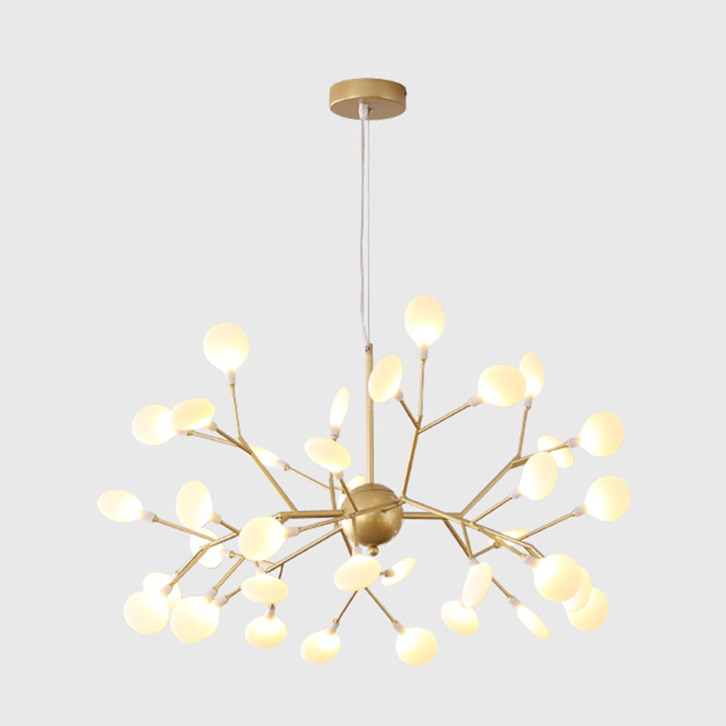 Unique Shape Hanging Chandelier Modern Style Metal Multi Light Hanging Lamp for Bedroom