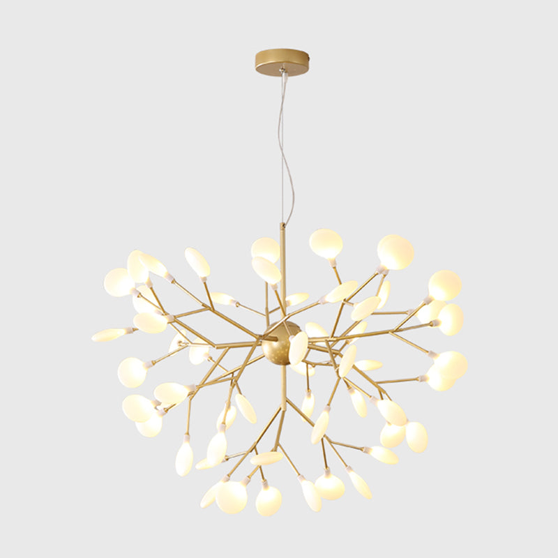 Unique Shape Hanging Chandelier Modern Style Metal Multi Light Hanging Lamp for Bedroom