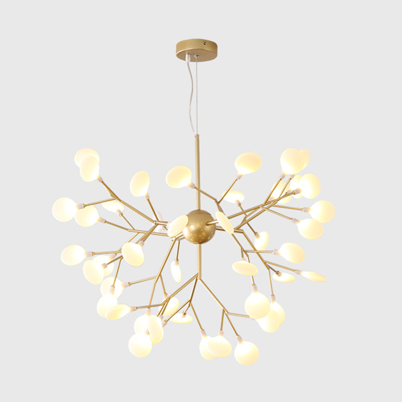 Unique Shape Hanging Chandelier Modern Style Metal Multi Light Hanging Lamp for Bedroom