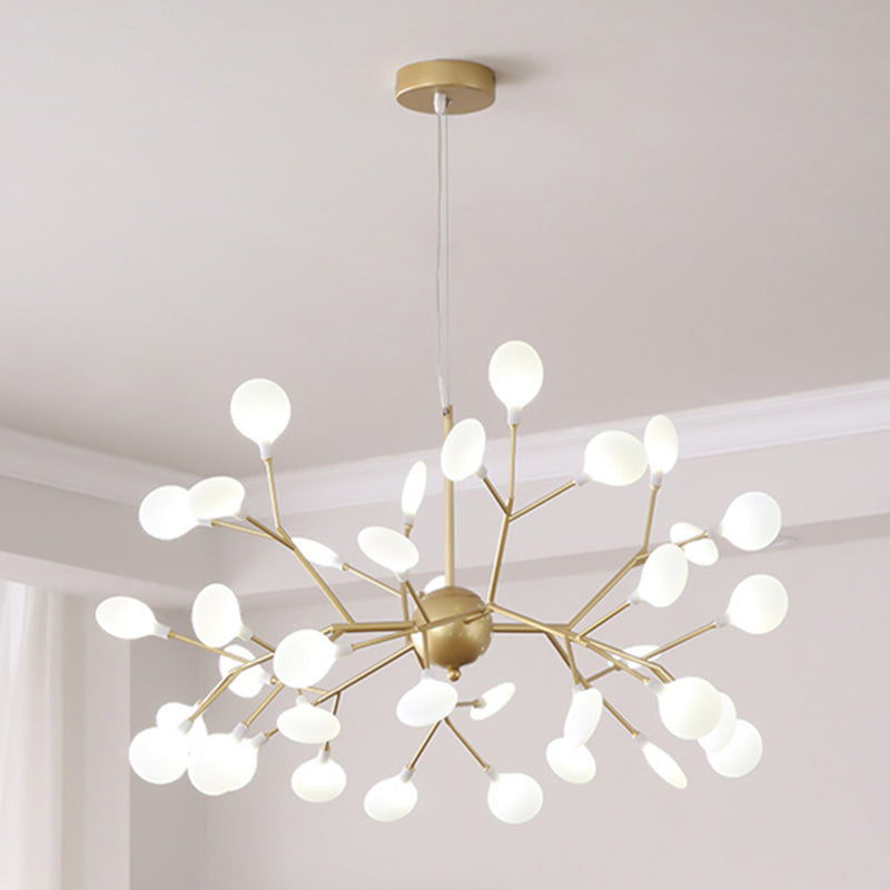 Unique Shape Hanging Chandelier Modern Style Metal Multi Light Hanging Lamp for Bedroom