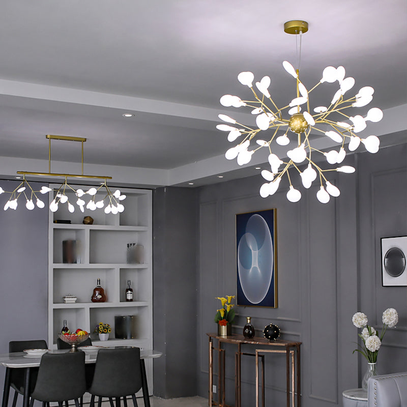 Unique Shape Hanging Chandelier Modern Style Metal Multi Light Hanging Lamp for Bedroom
