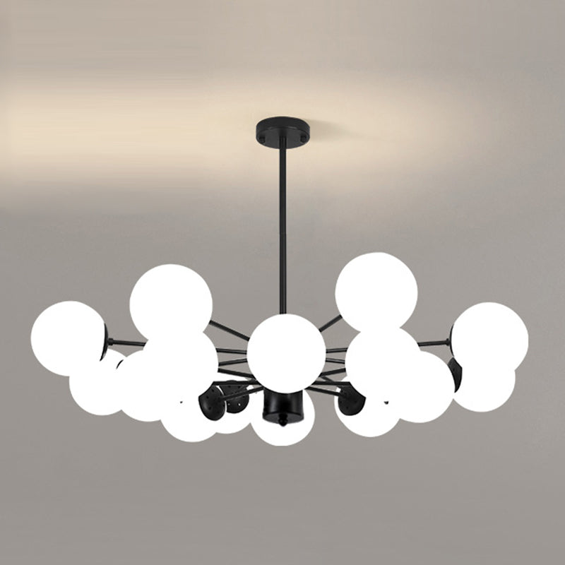 Nordic Globe Chandelier Glass Shade Multi Light Chandelier Pendant for Living Room