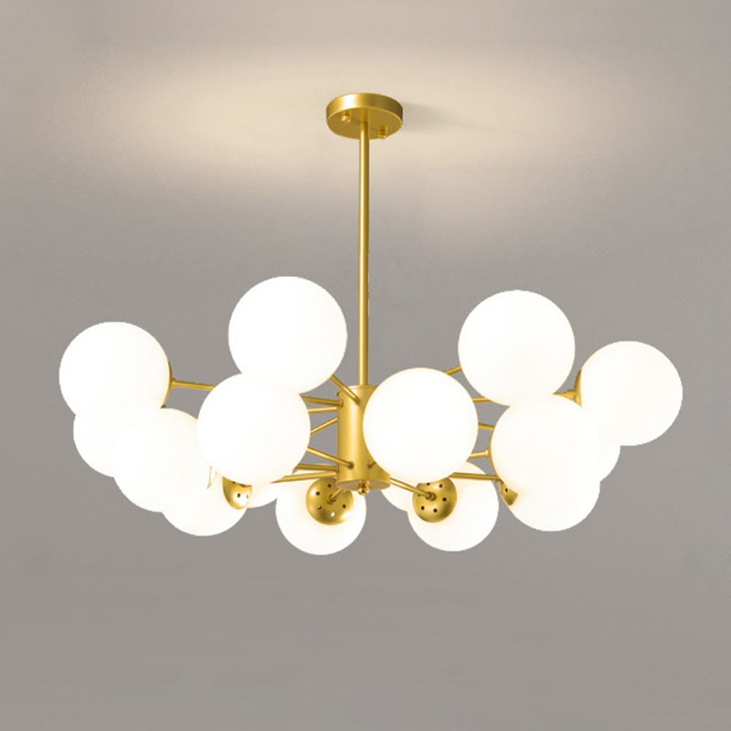 Nordic Globe Chandelier Glass Shade Multi Light Chandelier Pendant for Living Room