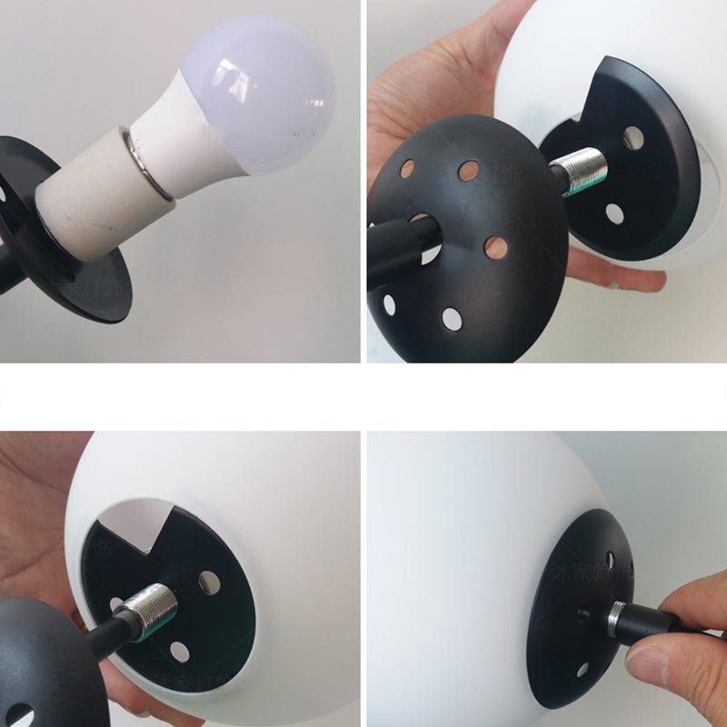 Nordic Globe Chandelier Glass Shade Multi Light Chandelier Pendant for Living Room