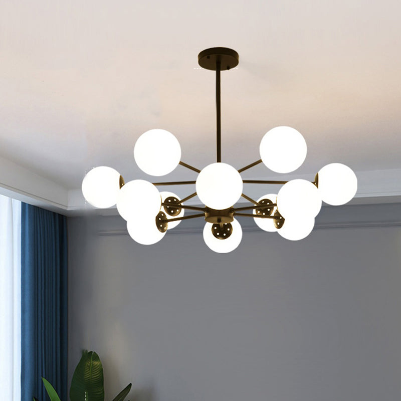 Nordic Globe Chandelier Glass Shade Multi Light Chandelier Pendant for Living Room