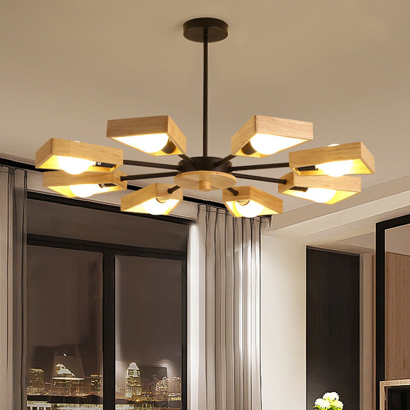 Chandelier en forme de Spoutnik en forme de lampe de caoutchouc nordique